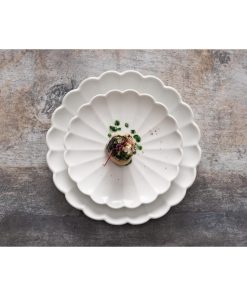 Olympia Bloom Scalloped Plates White 175mm 6 Pack (JB393)