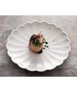 Olympia Bloom Scalloped Plates White 175mm 6 Pack (JB393)
