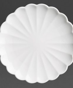 Olympia Bloom Scalloped Plates White 175mm 6 Pack (JB393)