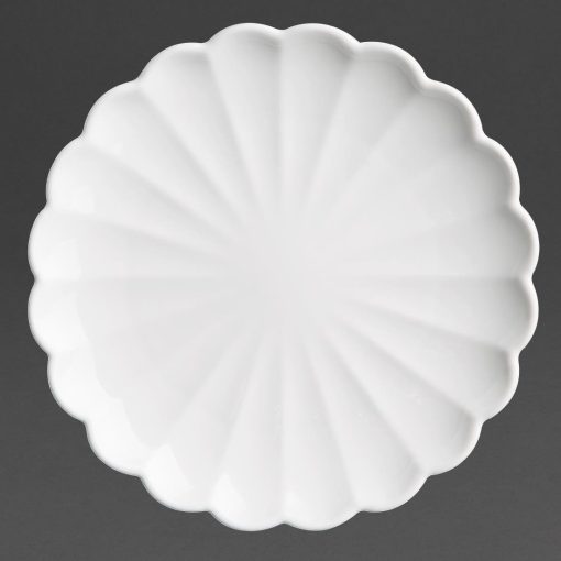 Olympia Bloom Scalloped Plates White 175mm 6 Pack (JB393)