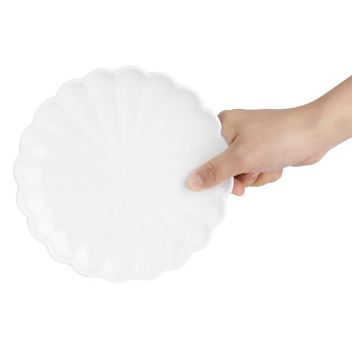 Olympia Bloom Scalloped Plates White 175mm 6 Pack (JB393)