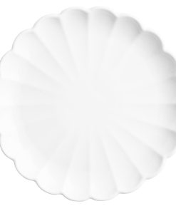 Olympia Bloom Scalloped Plates White 226mm 6 Pack (JB394)