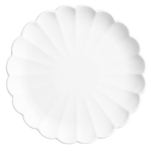 Olympia Bloom Scalloped Plates White 226mm 6 Pack (JB394)