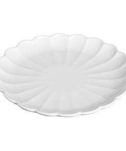Olympia Bloom Scalloped Plates White 226mm 6 Pack (JB394)