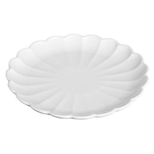 Olympia Bloom Scalloped Plates White 226mm 6 Pack (JB394)