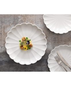 Olympia Bloom Scalloped Plates White 276mm 4 Pack (JB395)