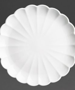 Olympia Bloom Scalloped Plates White 276mm 4 Pack (JB395)