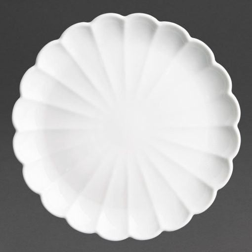 Olympia Bloom Scalloped Plates White 276mm 4 Pack (JB395)