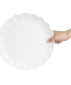 Olympia Bloom Scalloped Plates White 276mm 4 Pack (JB395)
