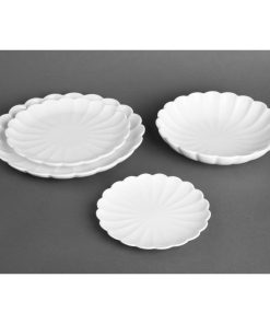 Olympia Bloom Scalloped Plates White 276mm 4 Pack (JB395)