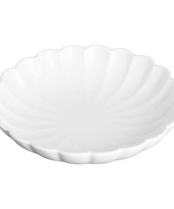 Olympia Bloom Scalloped Bowls White 230mm 6 Pack (JB396)
