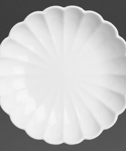 Olympia Bloom Scalloped Bowls White 230mm 6 Pack (JB396)