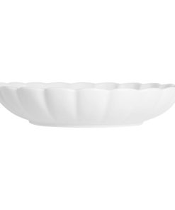 Olympia Bloom Scalloped Bowls White 230mm 6 Pack (JB396)