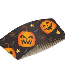 Fiesta Recyclable Halloween Cup Sleeves for 8oz Hot Cups 100 Pack (JB540)