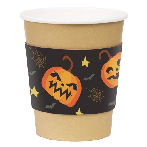 Fiesta Recyclable Halloween Cup Sleeves for 8oz Hot Cups 100 Pack (JB540)