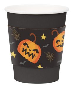 Fiesta Recyclable Halloween Cup Sleeves for 8oz Hot Cups 100 Pack (JB540)