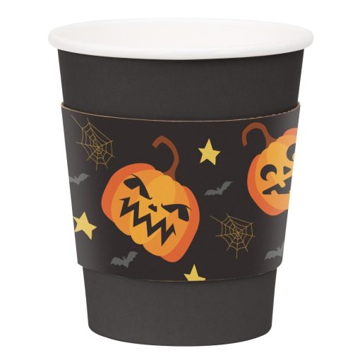 Fiesta Recyclable Halloween Cup Sleeves for 8oz Hot Cups 100 Pack (JB540)