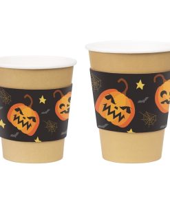 Fiesta Recyclable Halloween Cup Sleeves for 8oz Hot Cups 100 Pack (JB540)