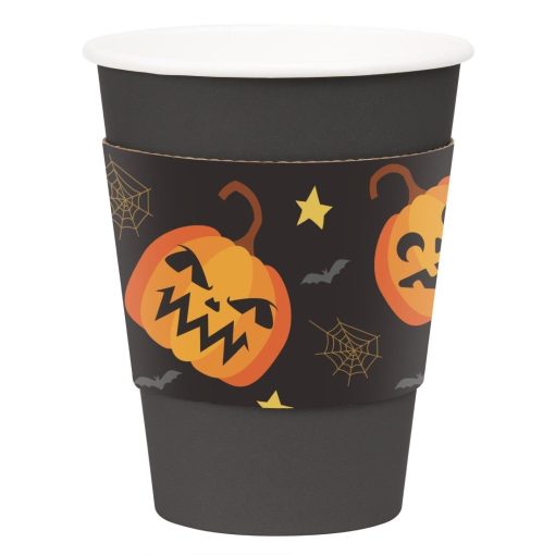 Fiesta Recyclable Halloween Cup Sleeves for 12oz Hot Cups 100 Pack (JB541)