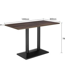 Bolero Indoor Dining Table Dark Wood 1200mm (JB843)