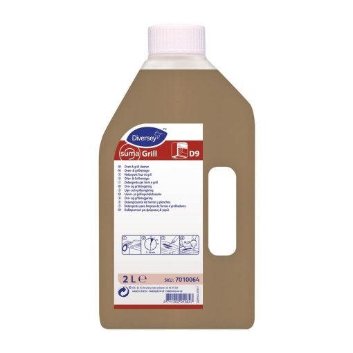 Diversey Suma Grill D9 Heavy Duty Oven and Grill Cleaner 2Ltr 6 Pack (JE019)