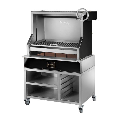 Pujadas Open Grill with Rod Bars and Mobile Cabinet (JE922)