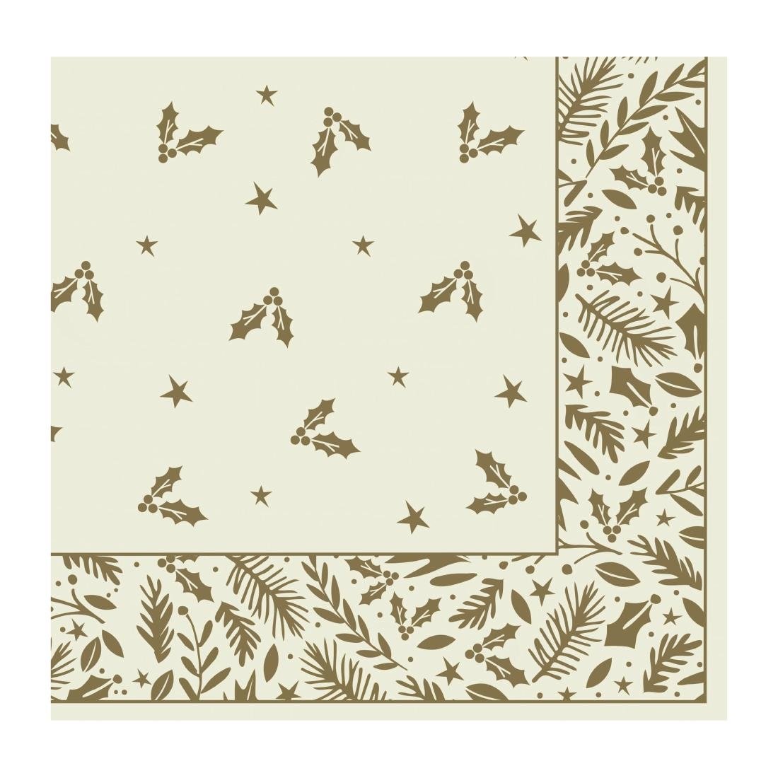 Swantex Tis The Season Dinner Napkins 400x400mm 600 Pack (JE984)