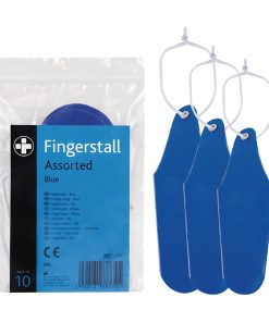 Reliance Medical Fingerstalls Assorted Sizes Blue 10 Pack (JF011)
