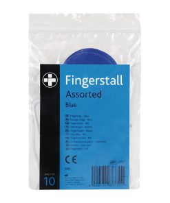 Reliance Medical Fingerstalls Assorted Sizes Blue 10 Pack (JF011)
