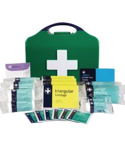 HSE 10 Person First Aid Kit with Small Aura3 Box Green (JF032)