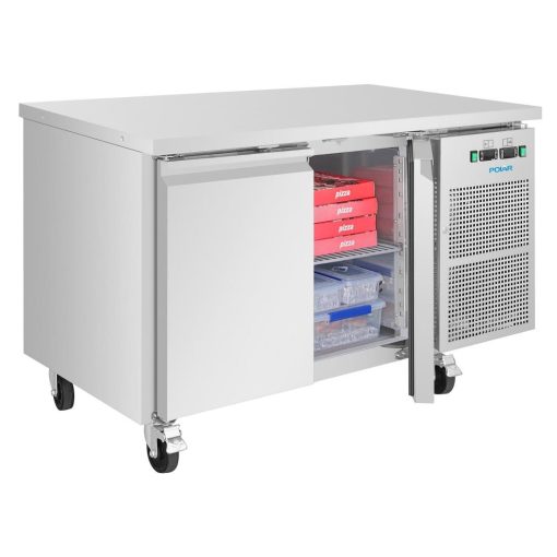 Polar U-Series Double Door Counter Fridge-Freezer 124Ltr (UA086)