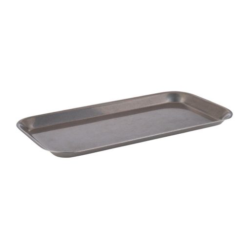 APS Vintage Stainless Steel Serving Trays 340x180mm 24 Pack (FE971)