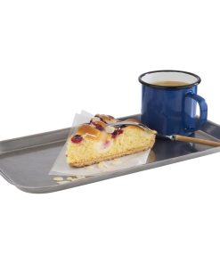 APS Vintage Stainless Steel Serving Trays 340x180mm 24 Pack (FE971)