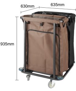 Jantex 2 Compartment Linen Trolley 2x100Ltr (JB760)