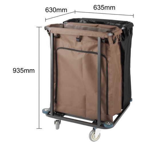 Jantex 2 Compartment Linen Trolley 2x100Ltr (JB760)