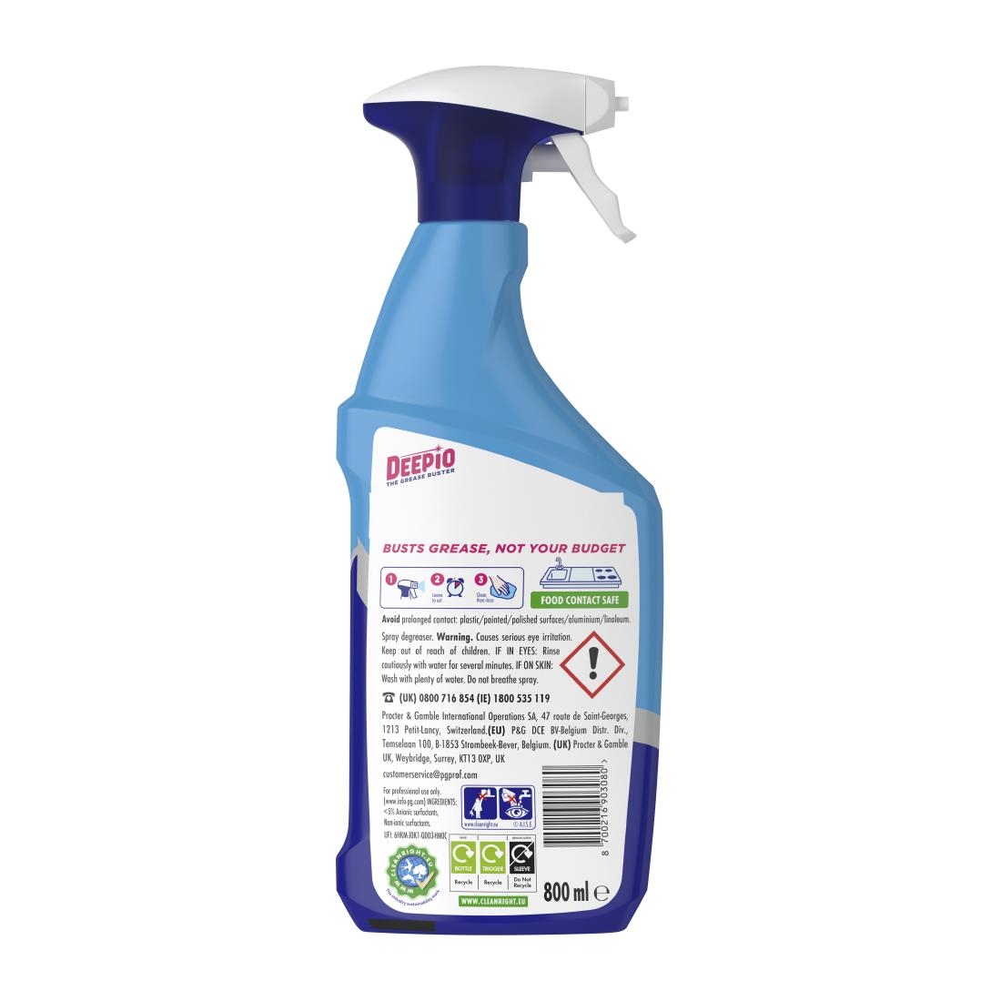 Deepio Professional Degreaser Spray 800ml 6 Pack (JD476)