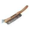Faithfull Heavy Duty Wire Grill Brush 4 Row with Scraper (JF948)