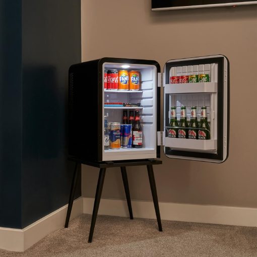 Corby Radley 40Ltr Solid Door Minibar Black (JK009)