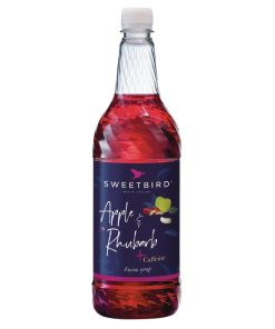 Sweetbird Fusions- Apple and Rhubarb Syrup with Caffeine 1Ltr (KA757)