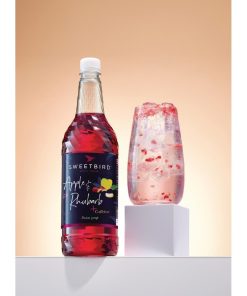 Sweetbird Fusions- Apple and Rhubarb Syrup with Caffeine 1Ltr (KA757)