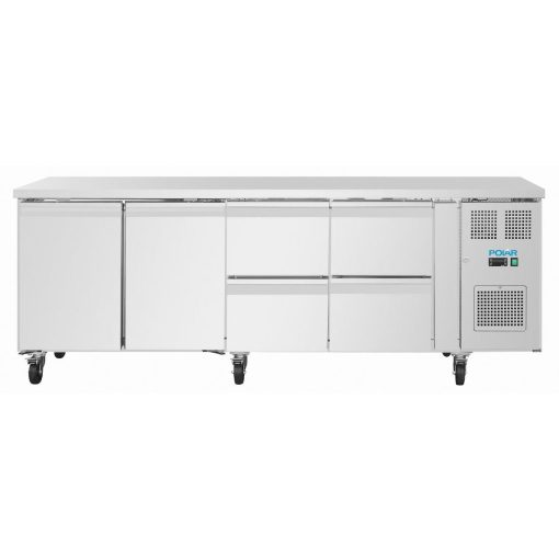 Polar U-Series Counter Fridge 4 Drawers and 2 Door (UA104)