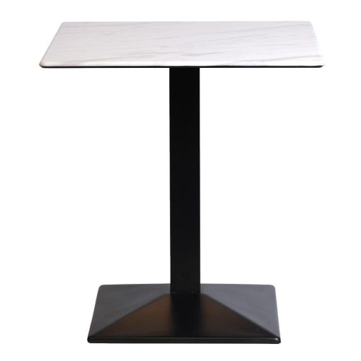 Turin Metal Base 600mm Square Dining Table with Laminate Top in Marble (CZ810)