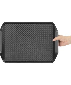 Olympia Kristallon Handled Fast Food Tray Black 435x305mm (HY809)