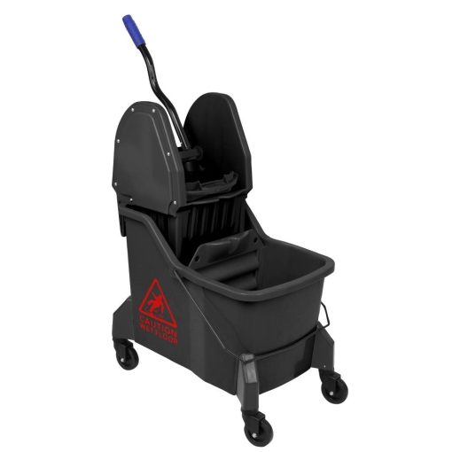 Jantex Two-Compartment Mop Bucket and Wringer Red 30Ltr (JB542)