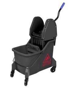 Jantex Two-Compartment Mop Bucket and Wringer Red 30Ltr (JB542)