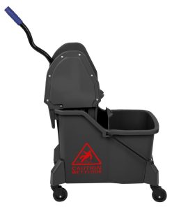 Jantex Two-Compartment Mop Bucket and Wringer Red 30Ltr (JB542)