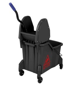 Jantex Two-Compartment Mop Bucket and Wringer Red 30Ltr (JB542)