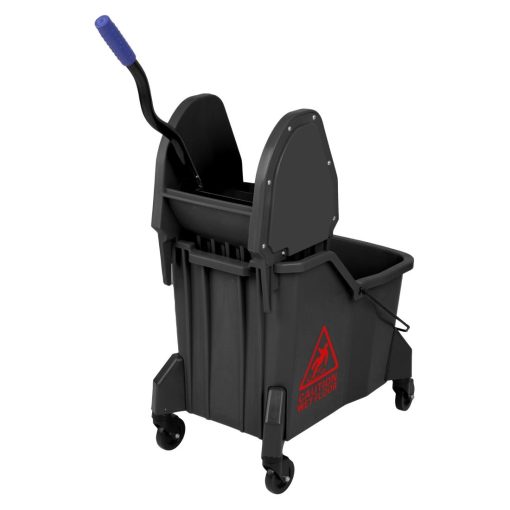 Jantex Two-Compartment Mop Bucket and Wringer Red 30Ltr (JB542)