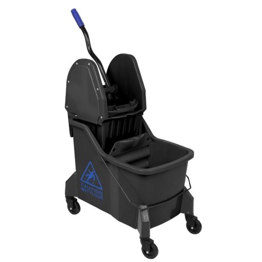 Jantex Two-Compartment Mop Bucket and Wringer Blue 30Ltr (JB543)