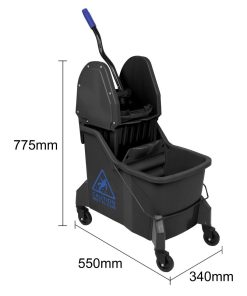 Jantex Two-Compartment Mop Bucket and Wringer Blue 30Ltr (JB543)